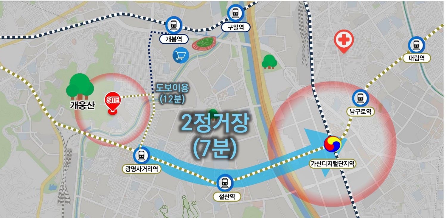 가산 G밸리 2정거장
